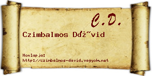 Czimbalmos Dávid névjegykártya